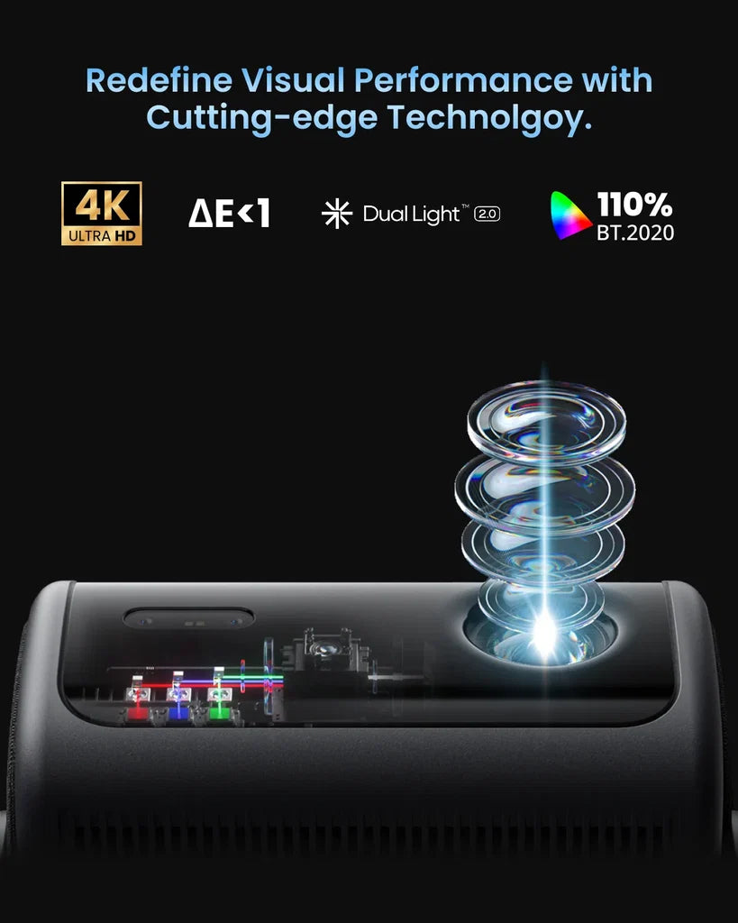 MP1 Max - Projecteur laser intelligent 4K pour domicile avec Google TV et Netflix sous licence