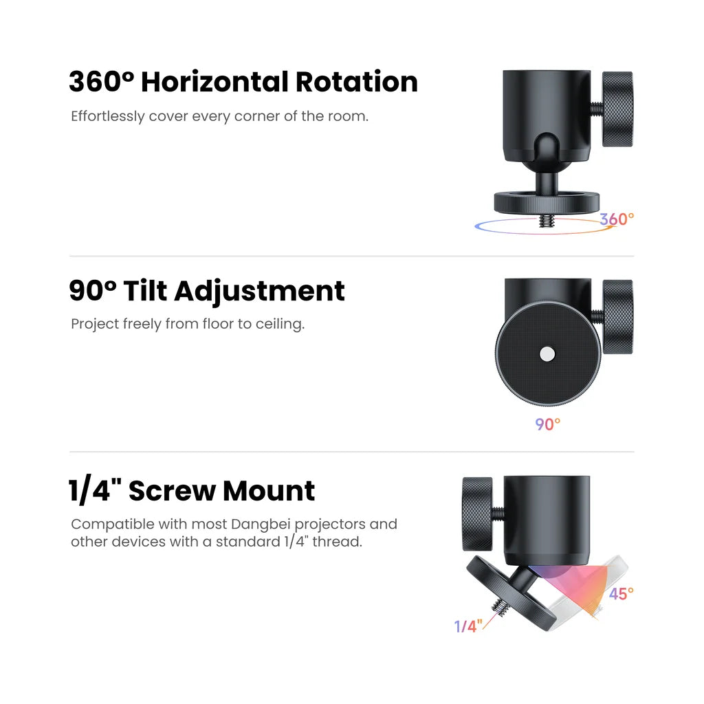 Adjustable Projector Ceiling Mount for N3 Max /MP1 Max /DBOX02 /Atom /DBOX01 /DBX3 Pro and N2